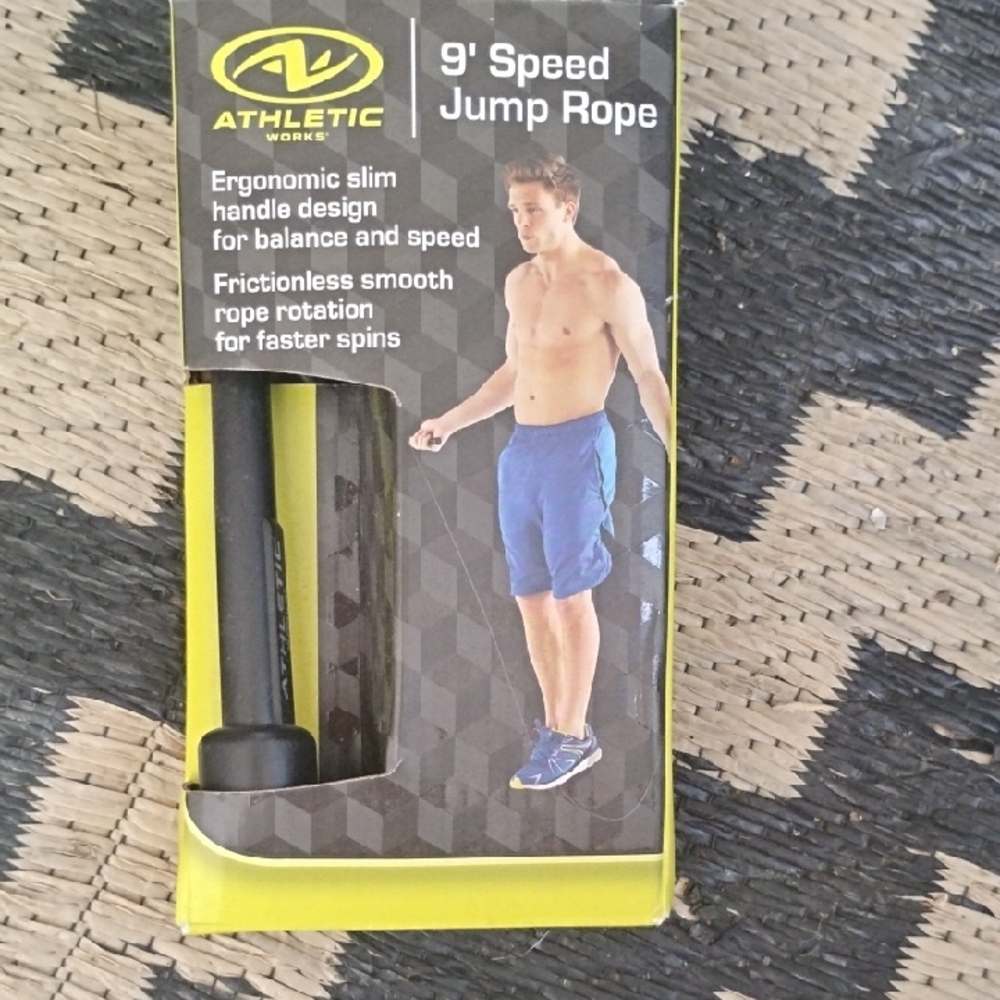 Athletic Works Speed Jump Rope - Black and Yellow NWOT